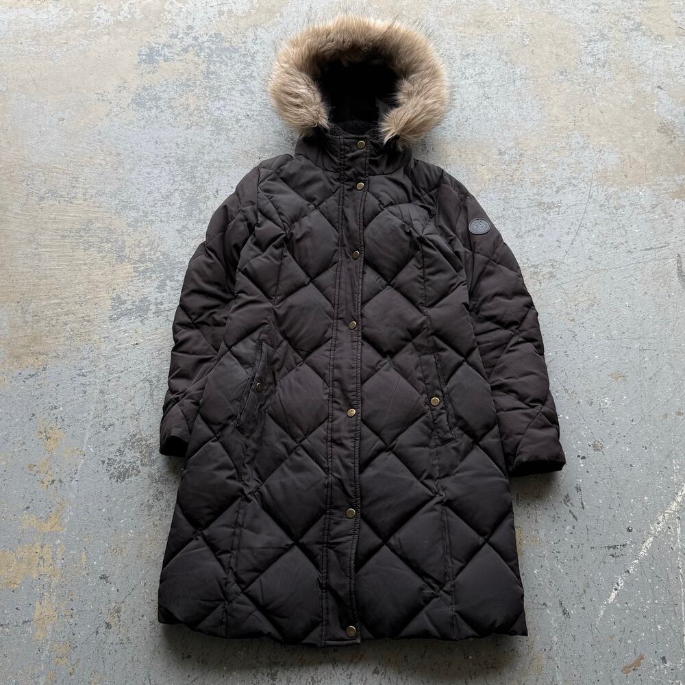 Lauren Ralph Lauren Women's Diamond-Quilted Hooded Puffer Coat, Black XS